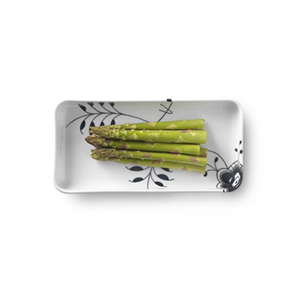 Royal Copenhagen Sort Mega riflet fad - 24 cm. - Bahne